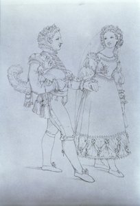 Costume designs for Figaro and Susanna from the opera 
