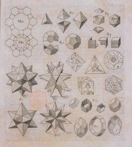 Geometric shapes, from Harmonices Mundi by Johannes Kepler (1571-1630) published in Linz, 1619 by Austrian School