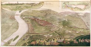 Map illustrating the Capture of Buda, 1686