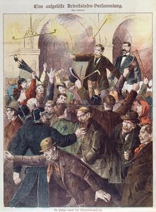 Police Breaking Up a Protest Meeting of Unemployed Workers, 1897