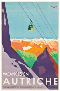 Poster Advertising Vacations in Austria