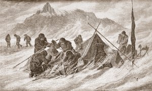 The tear is enlarged during a blizzard, 1876 by Austrian School
