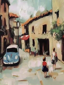 Charming European Street Scene