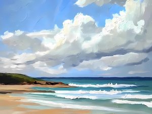 Coastal Beach Serenity by Avanesova Elena