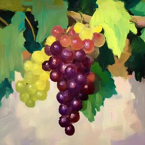 Colorful Grape Still Life
