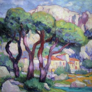 Colorful Mediterranean Mountain Village by Avanesova Elena
