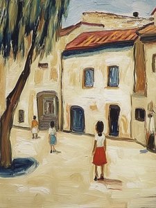 Quaint Village Street by Avanesova Elena