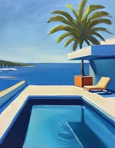Sunny Coastal Poolside