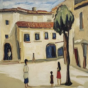 Sunny Village Square by Avanesova Elena
