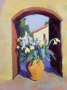 Sunny Window Flowers by Avanesova Elena