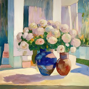 Vibrant Floral Vases by Avanesova Elena