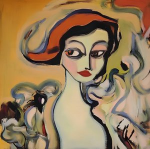 Woman In Red Hat
