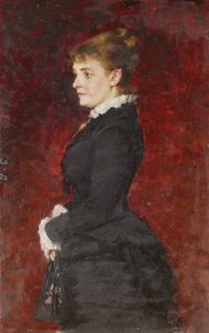 Portrait - Lady in Black Dress by Axel Jungstedt
