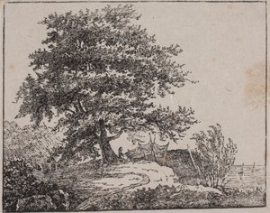 Tree on a Slope by the Sea by Axel Theodor Kittendorff