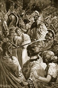 The Sack of Olynthus, 348 BC, illustration from 