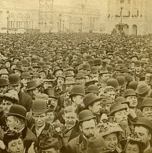 Crowd at the opening of the Columbian Exhibition, Chicago, Illinois, USA by B. W. Kilburn