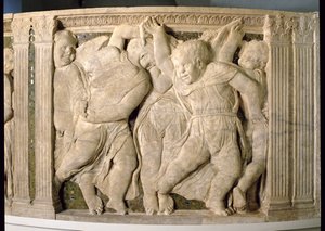 Post-Restoration Panel No.VII from the Exterior Pulpit of Prato Cathedral by B. di Donatello and Michelozzo