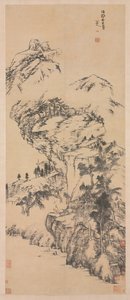 Landscape after Guo Zhongshu, mid 1600s-1705