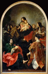 Madonna enthroned, with saints