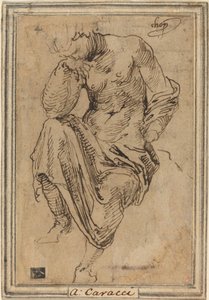 Seated Female Figure after the Antique by Baldassare Peruzzi