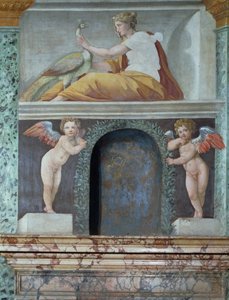 The Hall of Perspective (detail) by Baldassarre Peruzzi