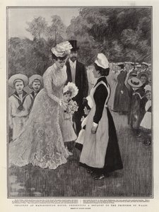 Children at Marlborough House, presenting a Bouquet to the Princess of Wales by Balliol (after) Salmon