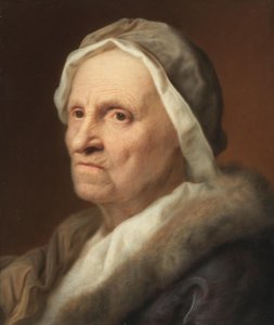Portrait of an Old Woman in Fur by Balthasar Denner