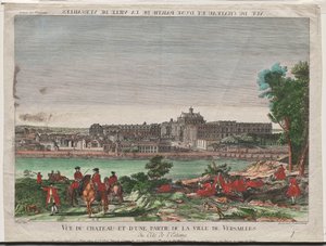 View of the Chateau and Part of the City of Versailles by Balthasar Friedrich Leizelt