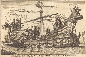 Idinone ea Mopso Argonoti guidati da Apollo by Balthasar Moncornet after Remigio Cantagallina