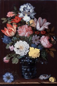 Floral Still Life with Shells
