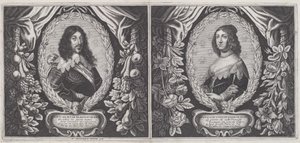 Louis XIII and Anna of Austria by Balthazar Moncornet and Pierre Mariette I