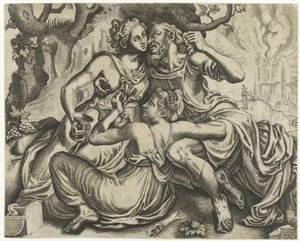 Lot and His Daughters by Balthazar van den Bos