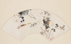 Rose and praying mantis, 19th century by Baoru Liu