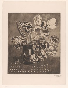 Tulips in a Jug by Barbara Elisabeth van Houten (signed by artist)