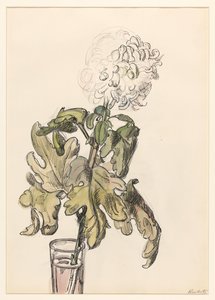 Blooming Chrysanthemum in a Vase by Barbara Elisabeth van Houten