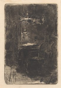 Interior with Mirror and Table with Open Book by Barbara Elisabeth van Houten