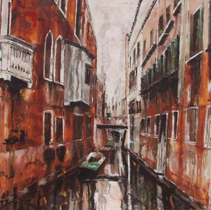 Venetian Canal Reflections by Barbara Piatti