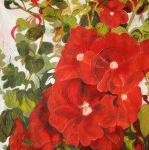 Vibrant Red Blooms by Barbara Piatti
