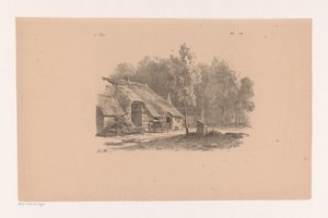 Farmhouse with Cart by Barend Cornelis Koekkoek