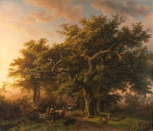 Forest Scene by Barend Cornelis Koekkoek