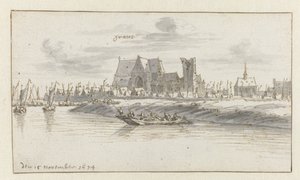 View of Grave, North Brabant by Barend Klotz (attributed to)