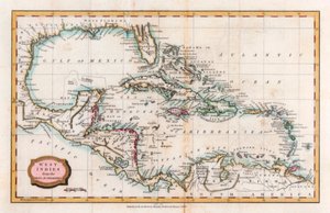 Map of the West Indies, 18th century