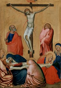 The Crucifixion and Lamentation by Barna da Siena