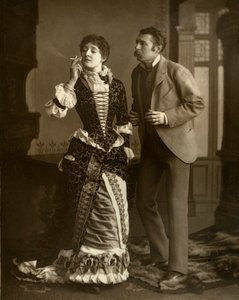 Mary Rorke and Charles Wyndham, British actors, 1882 by Barnes and Bell Brown