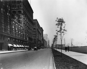 Michigan Avenue, Chicago, Illinois, USA, c.1905 by Barnes and Crosby
