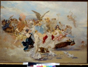 The Judgement of Paris by Baron Ernest Friedrich von Liphart