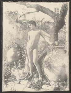 Nude Youth in Garden