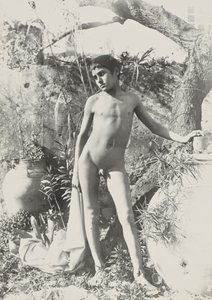 Nude Youth in Garden