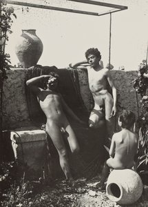 Three Boys in a Garden