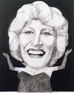 Portrait of Faith Brown, 1970s by Barry Fantoni